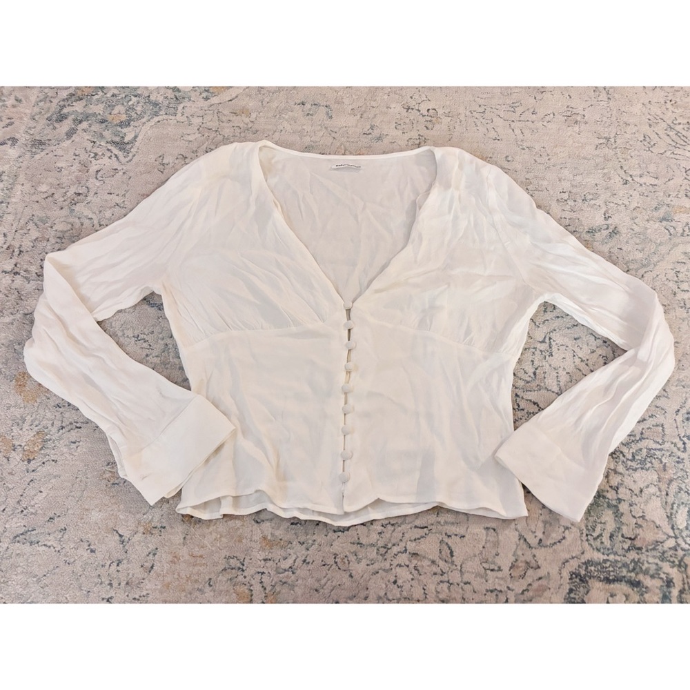 Reformation V-Neck Button Blouse - image 1